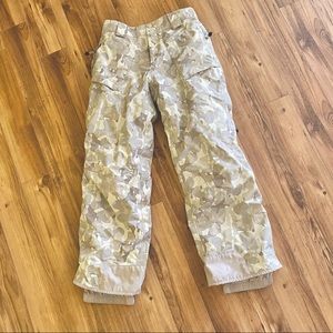 EMS camo snowboarding winter ski snow pants small insulated
